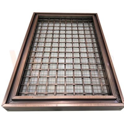 PVD-Kleuren Vierkante Vorm 316 de Draad Mesh Panels For Space Divider van het Netroestvrije staal
