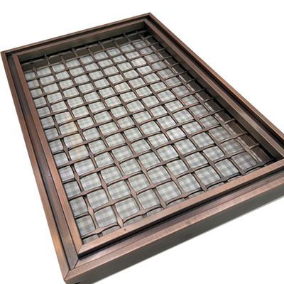 PVD-Kleuren Vierkante Vorm 316 de Draad Mesh Panels For Space Divider van het Netroestvrije staal