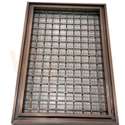 PVD-Kleuren Vierkante Vorm 316 de Draad Mesh Panels For Space Divider van het Netroestvrije staal