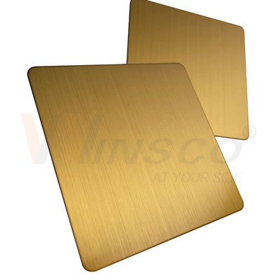 1219mmx2438mm JIS 201 304 Hairline Blad van het 316 Titanium het Gouden Roestvrije staal