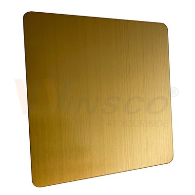1219mmx2438mm JIS 201 304 Hairline Blad van het 316 Titanium het Gouden Roestvrije staal
