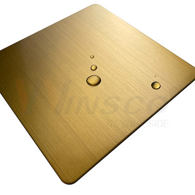 1219mmx2438mm JIS 201 304 Hairline Blad van het 316 Titanium het Gouden Roestvrije staal