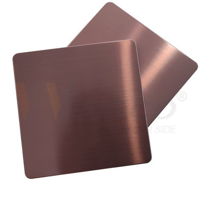 1000x2000mm Hairline Roestvrij staalblad Rose Gold DIN 201 304 316
