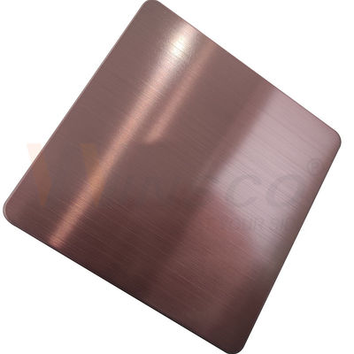 1000x2000mm Hairline Roestvrij staalblad Rose Gold DIN 201 304 316