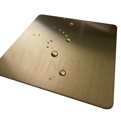 Geborsteld Hairline Roestvrij staalblad 5x10ft AISI 201 304 316 Champagne Gold
