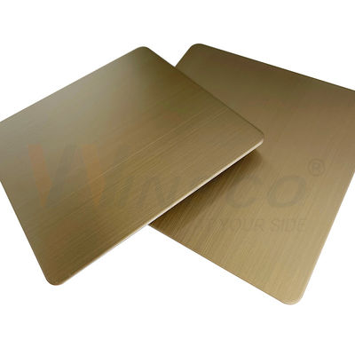 Geborsteld Hairline Roestvrij staalblad 5x10ft AISI 201 304 316 Champagne Gold