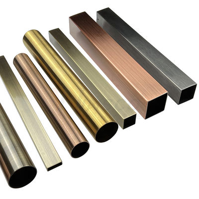 Buis 201 304 van de Inox Decoratieve 0.3mm Roestvrij staal Gelaste Pijp Kleur van Pvd van de 316 Rang Hairline Spiegel Vacuüm Geplateerde