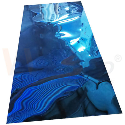 4ftx8ft Inox-metaalplaat 1220mmx2440mm SS 201 Blauw roestvrijstalen plaat 3.0mm Dikte