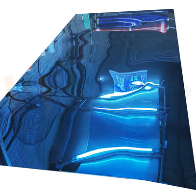 Spiegeloppervlak Blauwe kleur roestvrij staal plaat 1250mmx2500mm Mill Edge 201 Grade