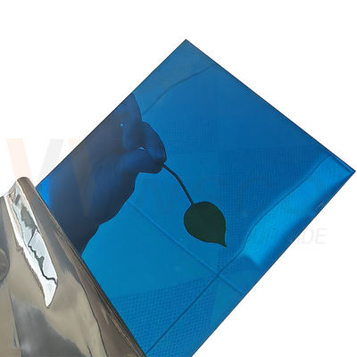 Aanpassen Dikte roestvrij staal Decoratieve plaat AISI 304 SS Plaat metalen spiegel Afwerking Blauw bekleed