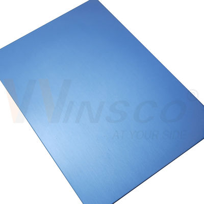 1000mmx2000mm Roestvrij staal Satinplaat Decoratief Saffiraat Blauw Mat 0,4-3,0mm Dikte Haarlijn