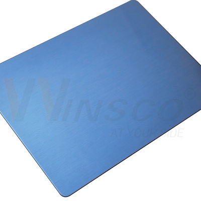 SS 304 304L Satine Inox Metalen Plaat Gepoetste Safir Blauw Mat Roestvrij Staal Plaat 3,0 mm Dikte