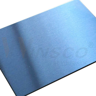 SS 316 316L 4ftx8ft Inox Satin Plate Haarlijn 1220mmx2440mm Roestvrij staal nr.4 Blauw kleurplaat
