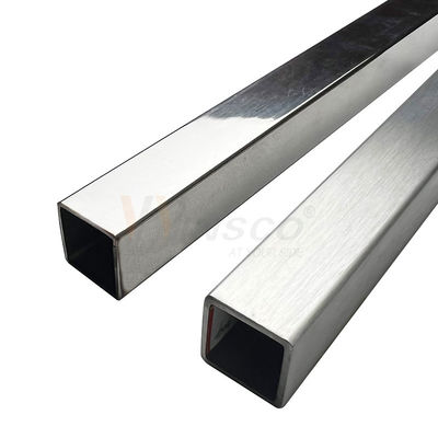 SUS 201 304 316 20mmx20mm Afmeting Ruiterspijp van roestvrij staal 0.6mm-2.0mm Muurdikte Inoxbuis Spiegel Satinoppervlak