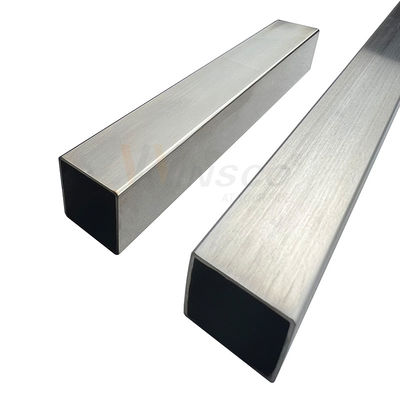 SUS 201 304 316 Spiegelsatine Afgewerkte roestvrij gesoldeerde buis 0,7 mm-3,5 mm Dikte Ruimtebuis van roestvrij staal 40 mmx40 mm