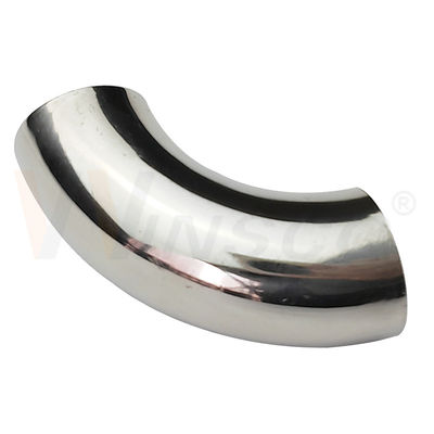 1.2mm 1.5mm Dikte 201 304 316 Klasse Spiegel Satin Oppervlakte 15.9mm OD roestvrij staal handrail Elleboog 55mm booglengte