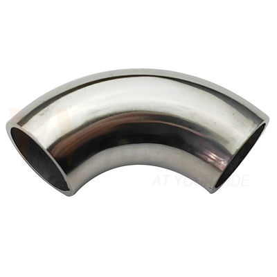 1.2mm 1.5mm Dikte 201 304 316 Klasse Spiegel Satin Oppervlakte 15.9mm OD roestvrij staal handrail Elleboog 55mm booglengte