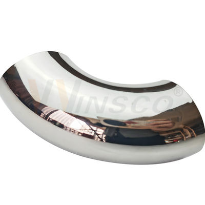 High Precision SS 201 304 316 Railing Fittings 1.2mm-2.0mm Thick 50.8mm 2' OD Stainless Steel Handrail Elbow Connector