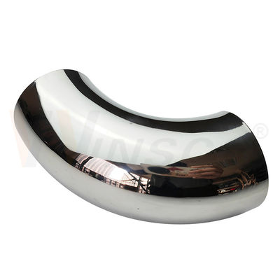Gemakkelijk te installeren SS 201 304 316 Spiegel Satine Inox Trap Accessoires 63.5mm 2 1/2 Inch OD Roestvrij staal handrail Elbow