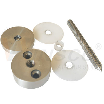 Haarlijn Zwart Satin M10 Reclame schroef AISI 304 316 Roestvrij staal Standoff Pin Glas Adapter Geschikt voor 8mm-12mm 24mm
