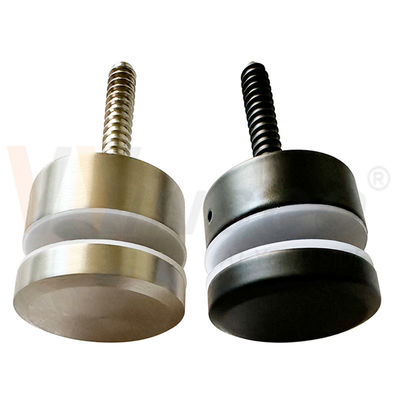 Haarlijn Zwart Satin M10 Reclame schroef AISI 304 316 Roestvrij staal Standoff Pin Glas Adapter Geschikt voor 8mm-12mm 24mm
