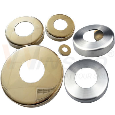 C304 C316 Roestvrij staal inoxbalustrade basis dekking Voor 12,7 mm 19 mm 1 '' 31,8 mm 38,1 mm 2'' ronde buis