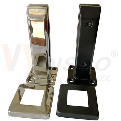 SUS 304 316 Haarlijn Zwart Mat Mirror Oppervlak Roestvrij staal Zwembad Glas Spigot Voor 12mm 24mm Glas