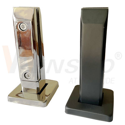 SUS 304 316 Haarlijn Zwart Mat Mirror Oppervlak Roestvrij staal Zwembad Glas Spigot Voor 12mm 24mm Glas