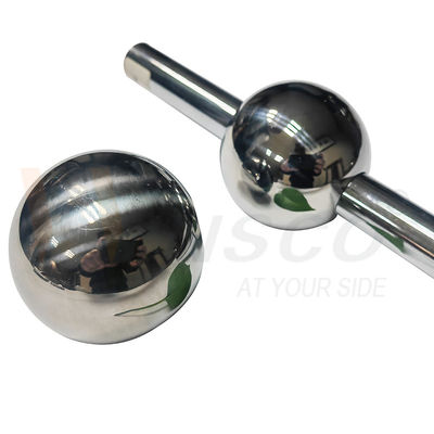 AISI 201 304 SS Handrail Decoratie Fittings 51mm 60mm Diameter Roestvrijstalen Holle Bal Voor 19mm Ronde Pipe