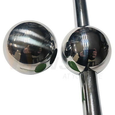 AISI 201 304 SS Handrail Decoratie Fittings 51mm 60mm Diameter Roestvrijstalen Holle Bal Voor 19mm Ronde Pipe