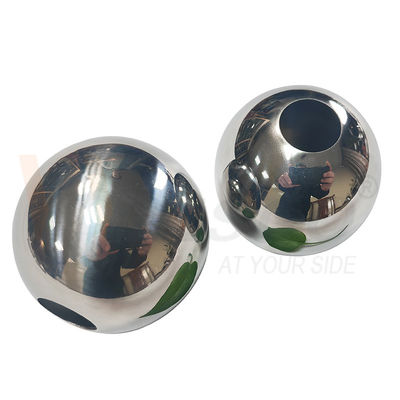 AISI 201 304 SS Handrail Decoratie Fittings 51mm 60mm Diameter Roestvrijstalen Holle Bal Voor 19mm Ronde Pipe
