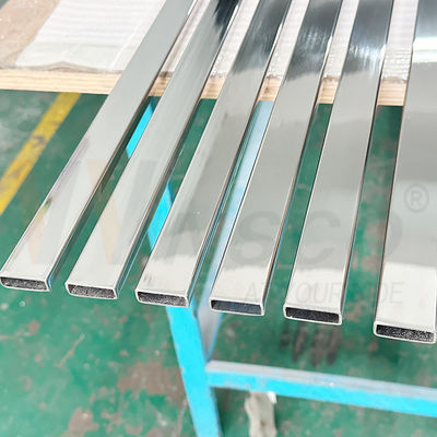 SUS 304 8K Spiegeloppervlak PVD Kleur Inox rechthoekige buis 30mmx10mm Grootte 1,2mm 1,5mm Dikke roestvrijstalen badkamerpijp