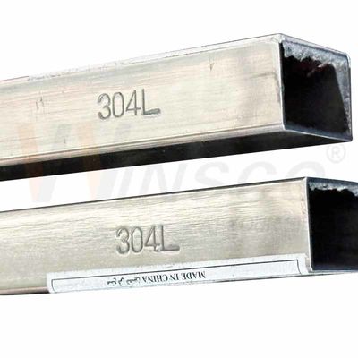 Corrosiebestendigheid Winsco Metal Inox Gespannen Pipe 304L Graad Rood Vierkant Rechthoekig Stainless Steel