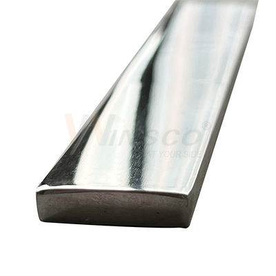 Aanpasbaar oppervlak 6 meter rechthoekige staaf Platina Inox SS 201 304 316 Gepolijst roestvrij staal platte staaf