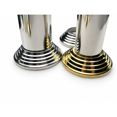SS 201 304 Roestvrij staaronderdelen Zilvergoud Roestvrij staal handrail basis dekking Voor 19mm 1'' 2' 63.5mm Ronde Newel Post