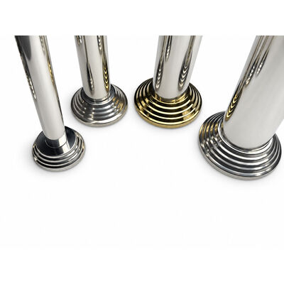 SS 201 304 Roestvrij staaronderdelen Zilvergoud Roestvrij staal handrail basis dekking Voor 19mm 1'' 2' 63.5mm Ronde Newel Post