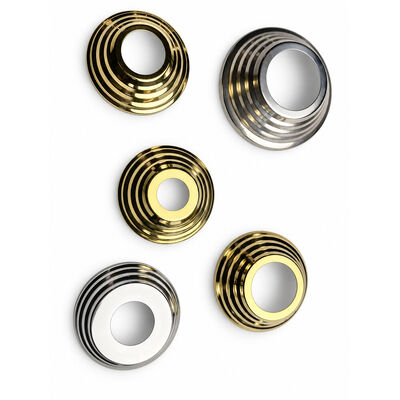 SS 201 304 Roestvrij staaronderdelen Zilvergoud Roestvrij staal handrail basis dekking Voor 19mm 1'' 2' 63.5mm Ronde Newel Post
