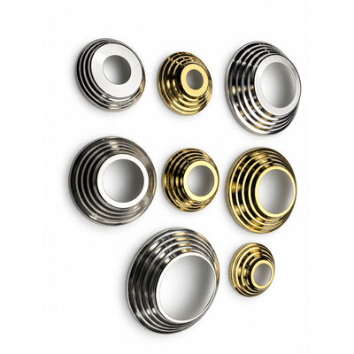 SS 201 304 Roestvrij staaronderdelen Zilvergoud Roestvrij staal handrail basis dekking Voor 19mm 1'' 2' 63.5mm Ronde Newel Post