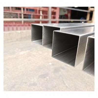 50x50mm Satine geborsteld ruit van roestvrij staal Tube 201 304 316, 1,2 ∼3,5 mm wanddikte