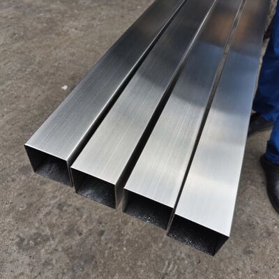 50x50mm Satine geborsteld ruit van roestvrij staal Tube 201 304 316, 1,2 ∼3,5 mm wanddikte