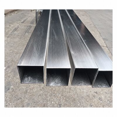 50x50mm Satine geborsteld ruit van roestvrij staal Tube 201 304 316, 1,2 ∼3,5 mm wanddikte