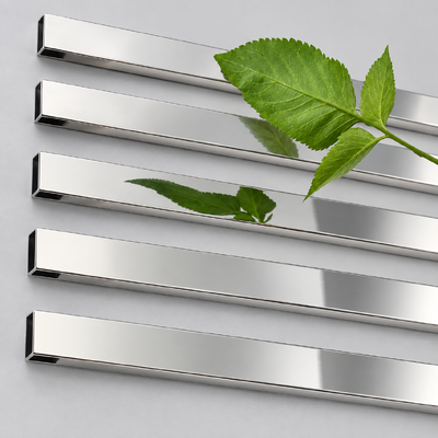 30x10mm SUS 304 316 201 8K Spiegelgepolijste Roestvrijstalen Rechthoekige Buis voor Badkamermeubilair & Decoratie