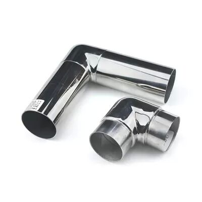 SS201, SS304 en SS316 roestvrij staal 90° korte handrail elleboog voor 25,4 ∼ 50,8 mm ronde buizen