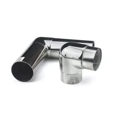 SS201, SS304 en SS316 roestvrij staal 90° korte handrail elleboog voor 25,4 ∼ 50,8 mm ronde buizen