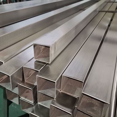 SUS 201 304 316 Spiegelsatine Afgewerkte roestvrij gesoldeerde buis 0,7 mm-3,5 mm Dikte Ruimtebuis van roestvrij staal 40 mmx40 mm
