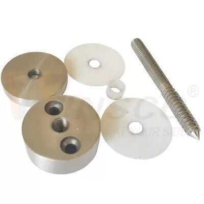 Haarlijn Zwart Satin M10 Reclame schroef AISI 304 316 Roestvrij staal Standoff Pin Glas Adapter Geschikt voor 8mm-12mm 24mm