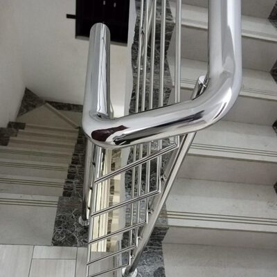 AISI 201 304 316 Spiegel Satin 76,2 mm 3 inch OD roestvrij staal handrail Elleboog 1,2 mm-2,0 mm Dik