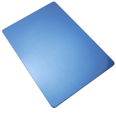 SS201 Koudgewalste Blauwe PVD Hairline No.4 Roestvrijstalen Plaat 1220×2440mm 4x8ft Decoratieve Inox Plaat
