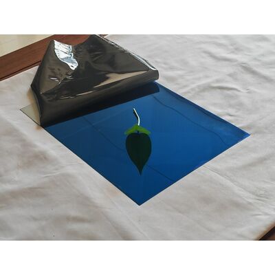 Spiegeloppervlak Blauwe kleur roestvrij staal plaat 1250mmx2500mm Mill Edge 201 Grade
