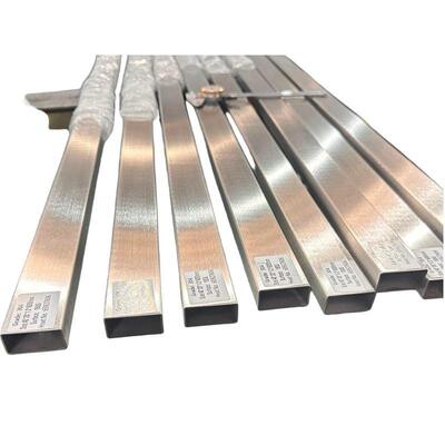 40×20×1.2mm 304 Roestvrij Staal Rechthoekige Buis – 180G Geborstelde Afwerking